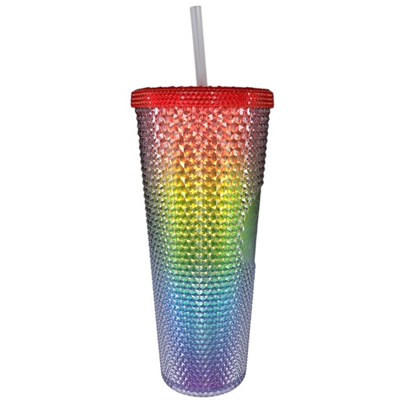 Starbucks China 2020 Studded Tumbler Set Black/Gold Glitter, Red, Gold, Rainbow - Picture 12 of 16